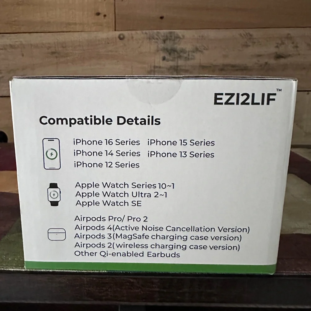 EZ2LIF 4-in-1 Magnetic Wireless Charging Station-iPhone 12 & Higher Watch/Airpod